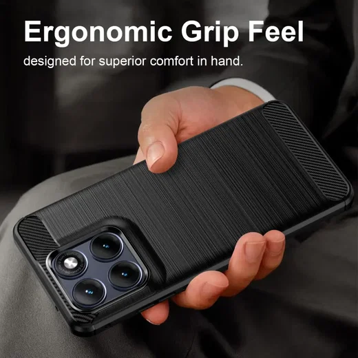 Motorola Edge 70 Fusion Hoesje Geborsteld TPU Flexibele Back Cover Zwart afbeelding 5