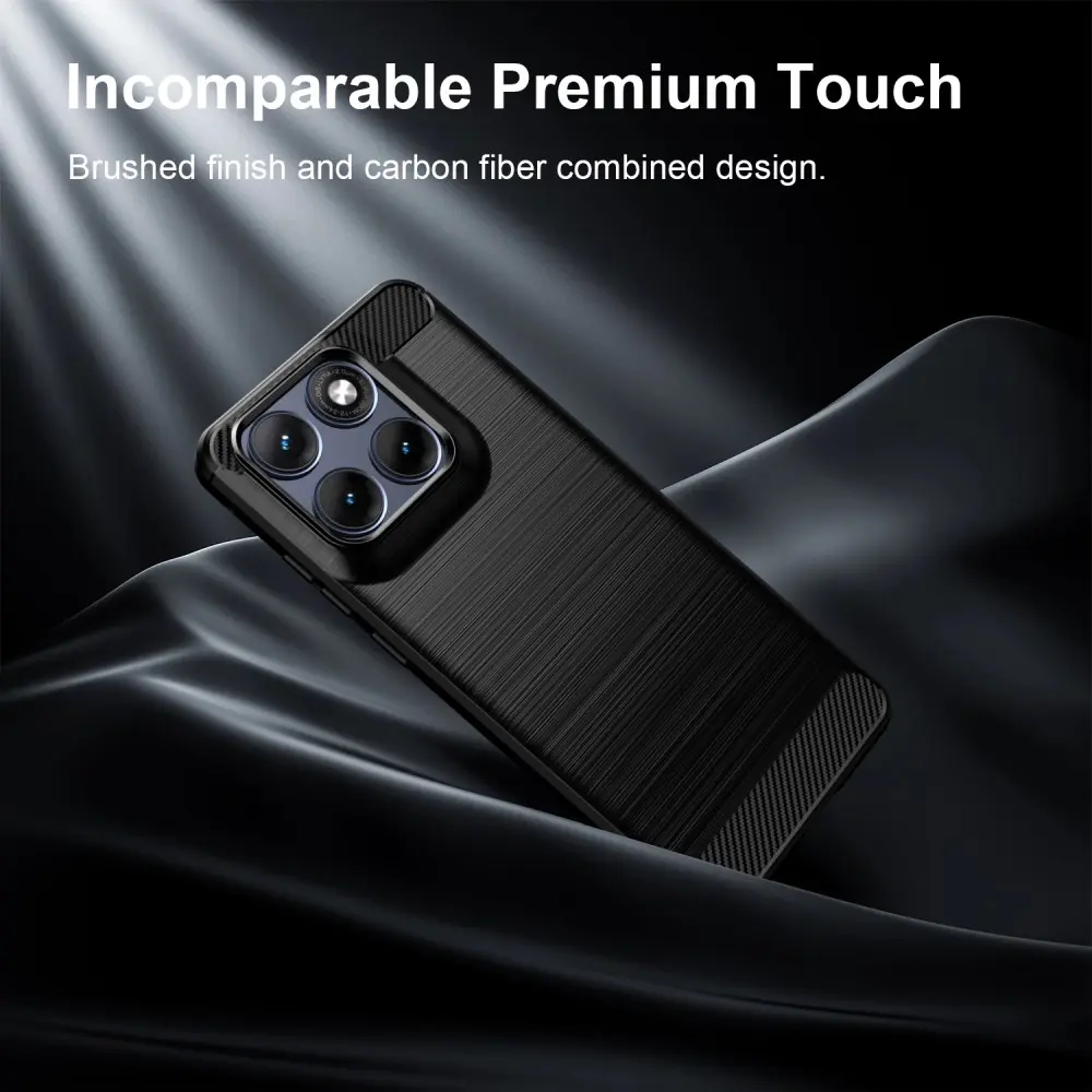 Motorola Edge 70 Fusion Hoesje Geborsteld TPU Flexibele Back Cover Zwart afbeelding 12