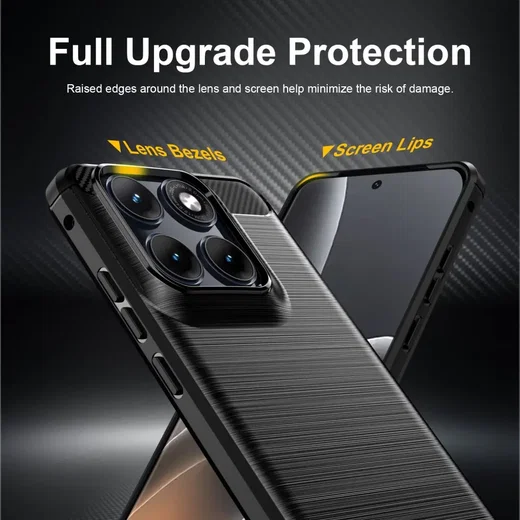 Motorola Edge 70 Fusion Hoesje Geborsteld TPU Flexibele Back Cover Zwart afbeelding 6