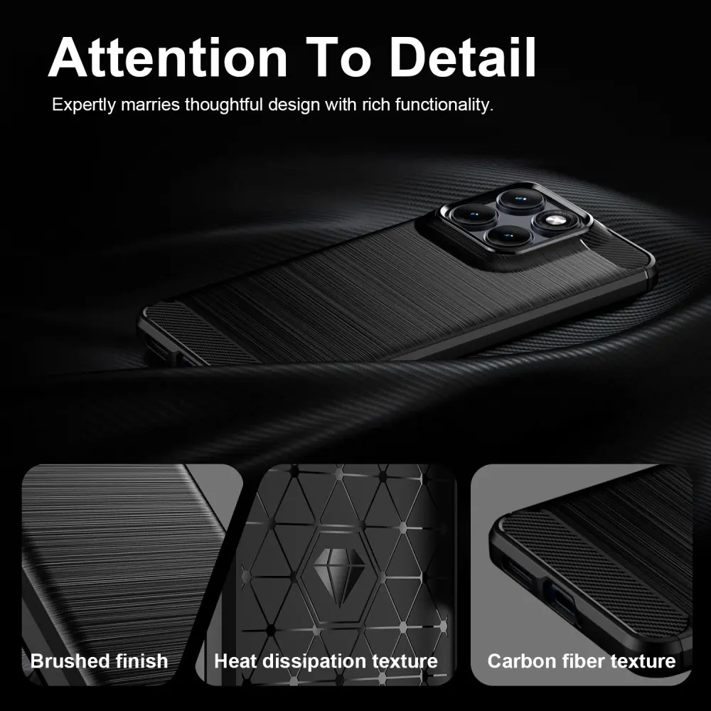 Motorola Edge 70 Fusion Hoesje Geborsteld TPU Flexibele Back Cover Zwart afbeelding 11