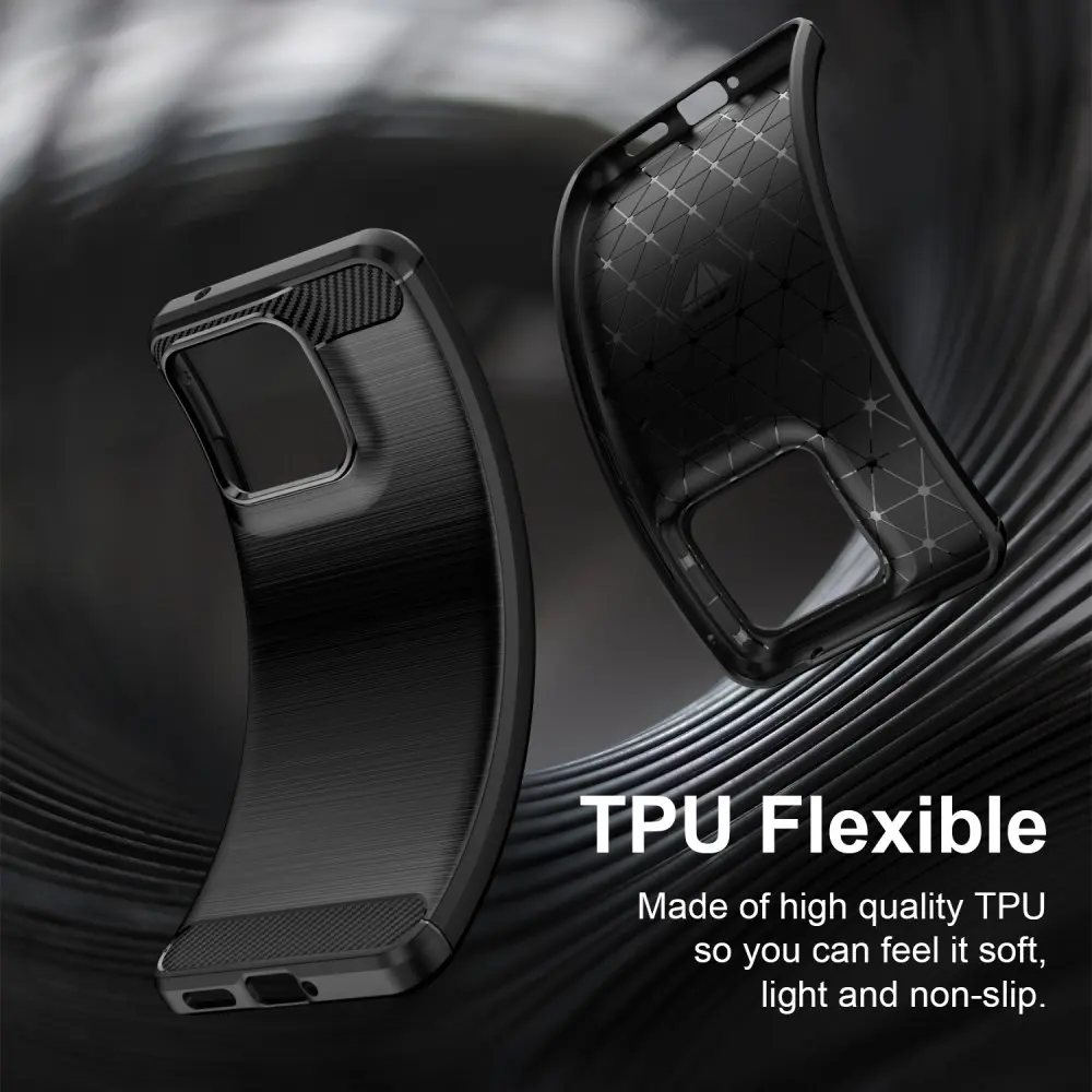 Motorola Edge 70 Fusion Hoesje Geborsteld TPU Flexibele Back Cover Zwart afbeelding 9