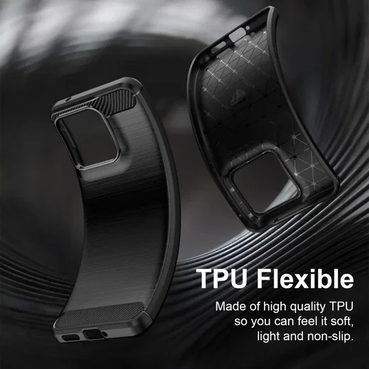 Motorola Edge 70 Fusion Hoesje Geborsteld TPU Flexibele Back Cover Zwart afbeelding 9