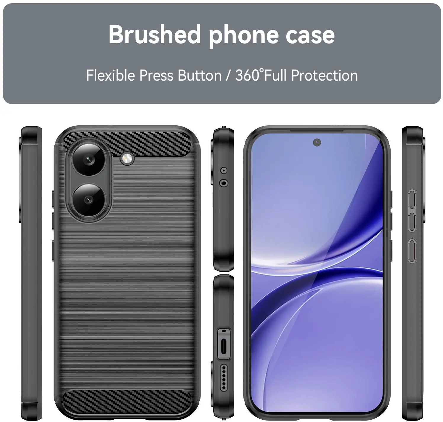 Xiaomi Poco X8 Pro Hoesje Geborsteld TPU Flexibele Back Cover Zwart afbeelding 8