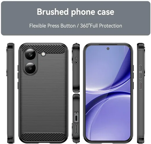 Xiaomi Poco X8 Pro Hoesje Geborsteld TPU Flexibele Back Cover Zwart afbeelding 8