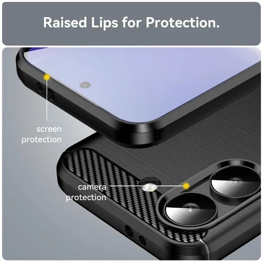 Xiaomi Poco X8 Pro Hoesje Geborsteld TPU Flexibele Back Cover Zwart afbeelding 6
