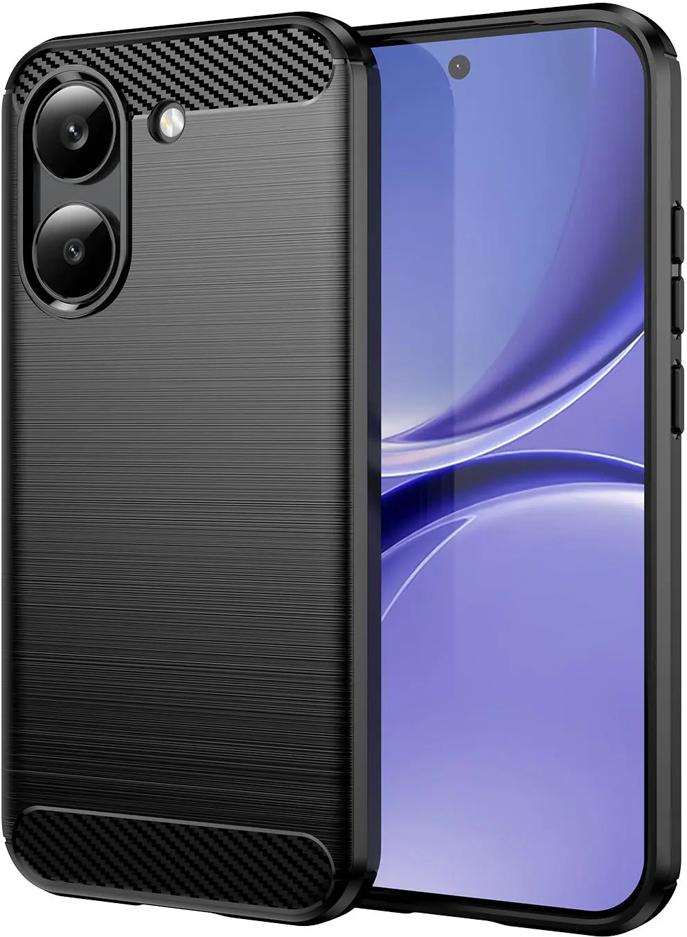 Xiaomi Poco X8 Pro Hoesje Geborsteld TPU Flexibele Back Cover Zwart afbeelding 1