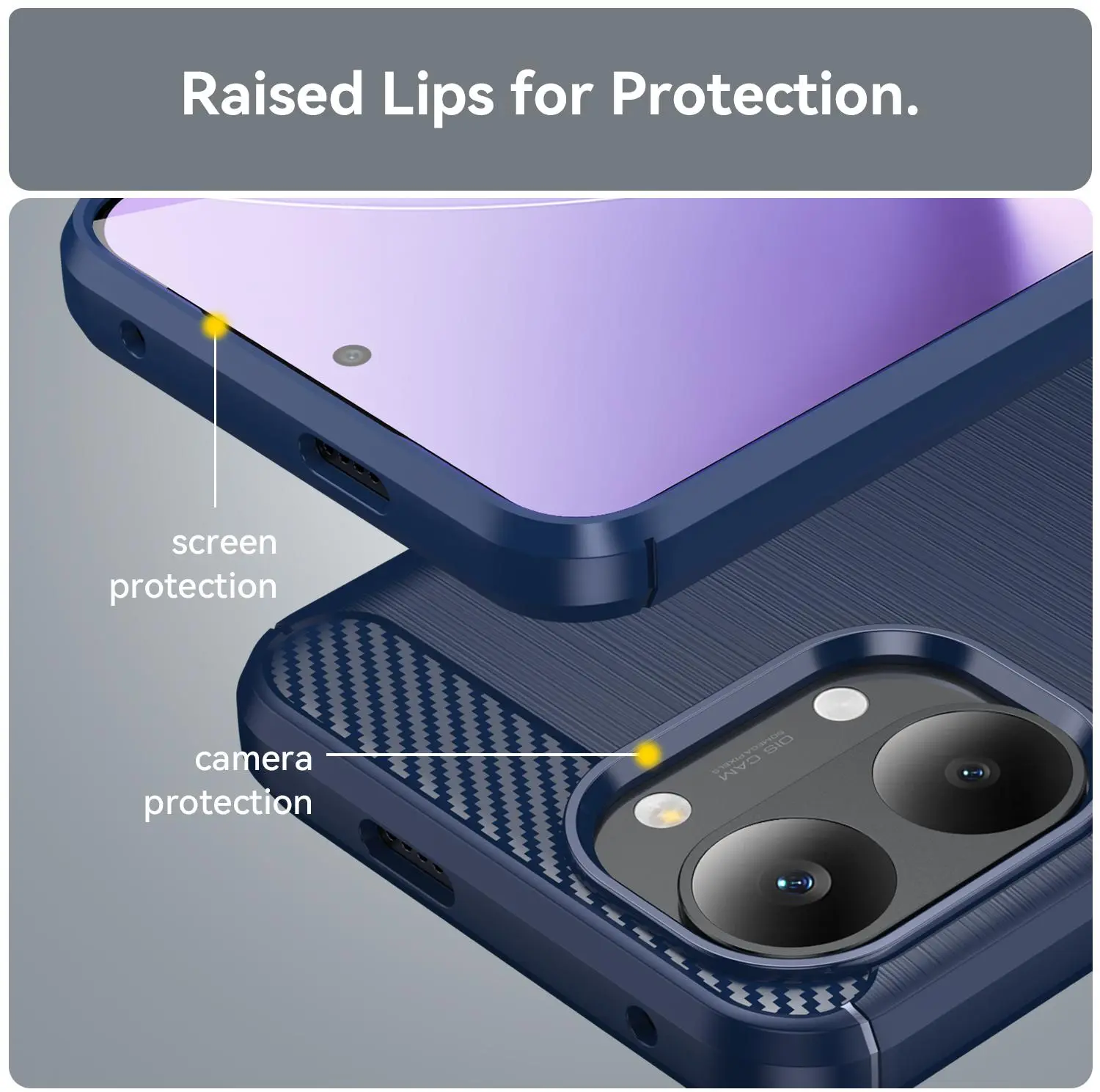 Xiaomi Poco X8 Pro Hoesje Geborsteld TPU Flexibele Back Cover Blauw afbeelding 6