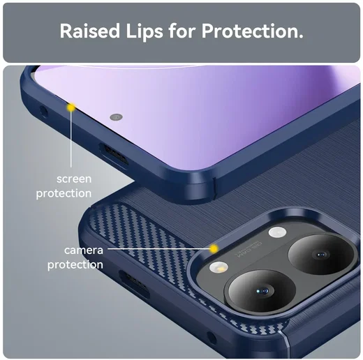 Xiaomi Poco X8 Pro Hoesje Geborsteld TPU Flexibele Back Cover Blauw afbeelding 6