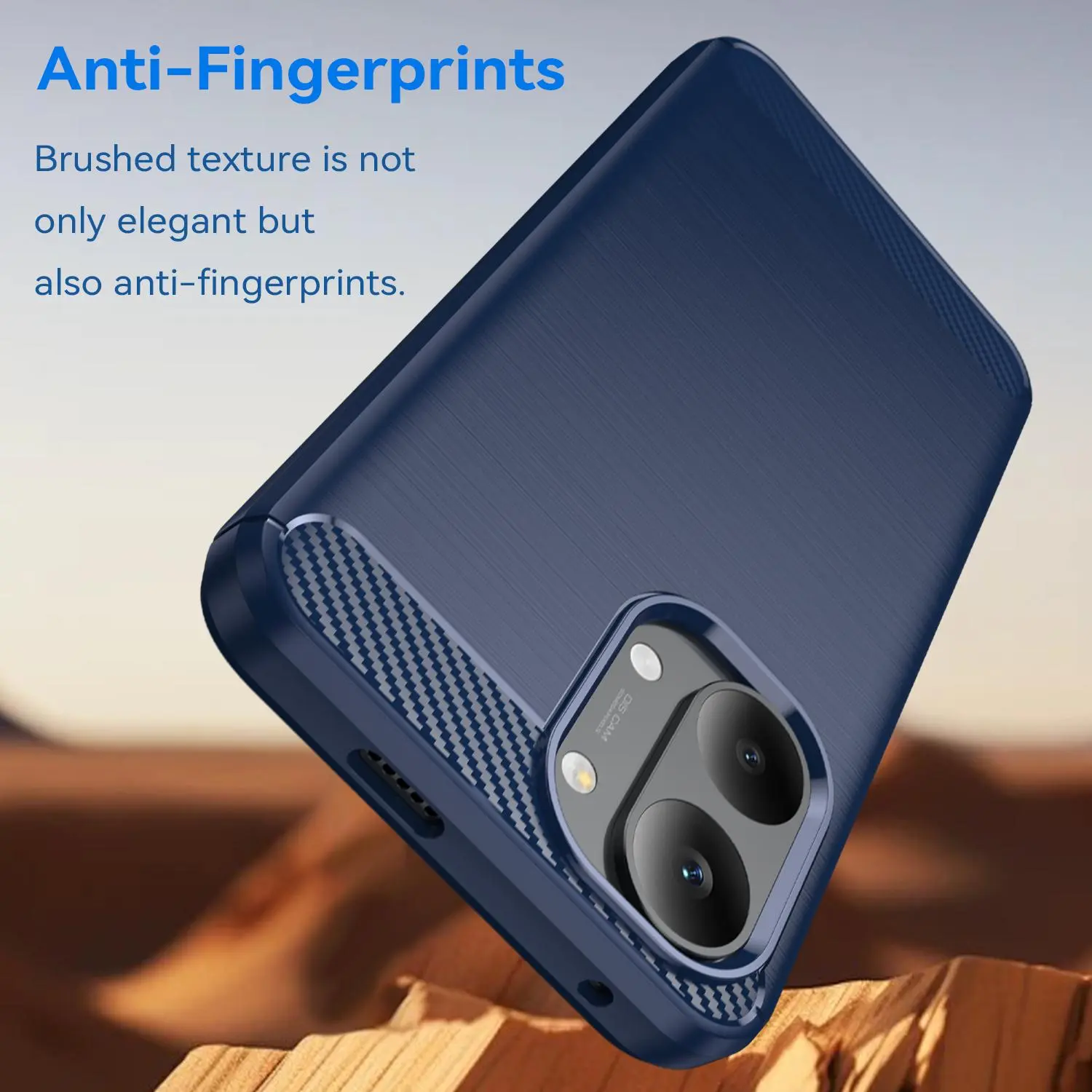 Xiaomi Poco X8 Pro Hoesje Geborsteld TPU Flexibele Back Cover Blauw afbeelding 2
