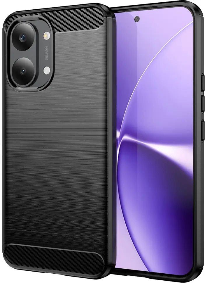 Xiaomi Poco X8 Pro Max Hoesje Geborsteld TPU Flexibele Back Cover Zwart afbeelding 1
