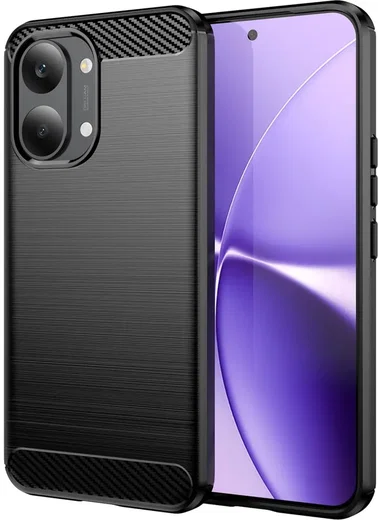 Xiaomi Poco X8 Pro Max Hoesje Geborsteld TPU Flexibele Back Cover Zwart afbeelding 1