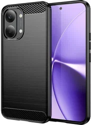 Xiaomi Poco X8 Pro Max Hoesje Geborsteld TPU Flexibele Back Cover Zwart afbeelding