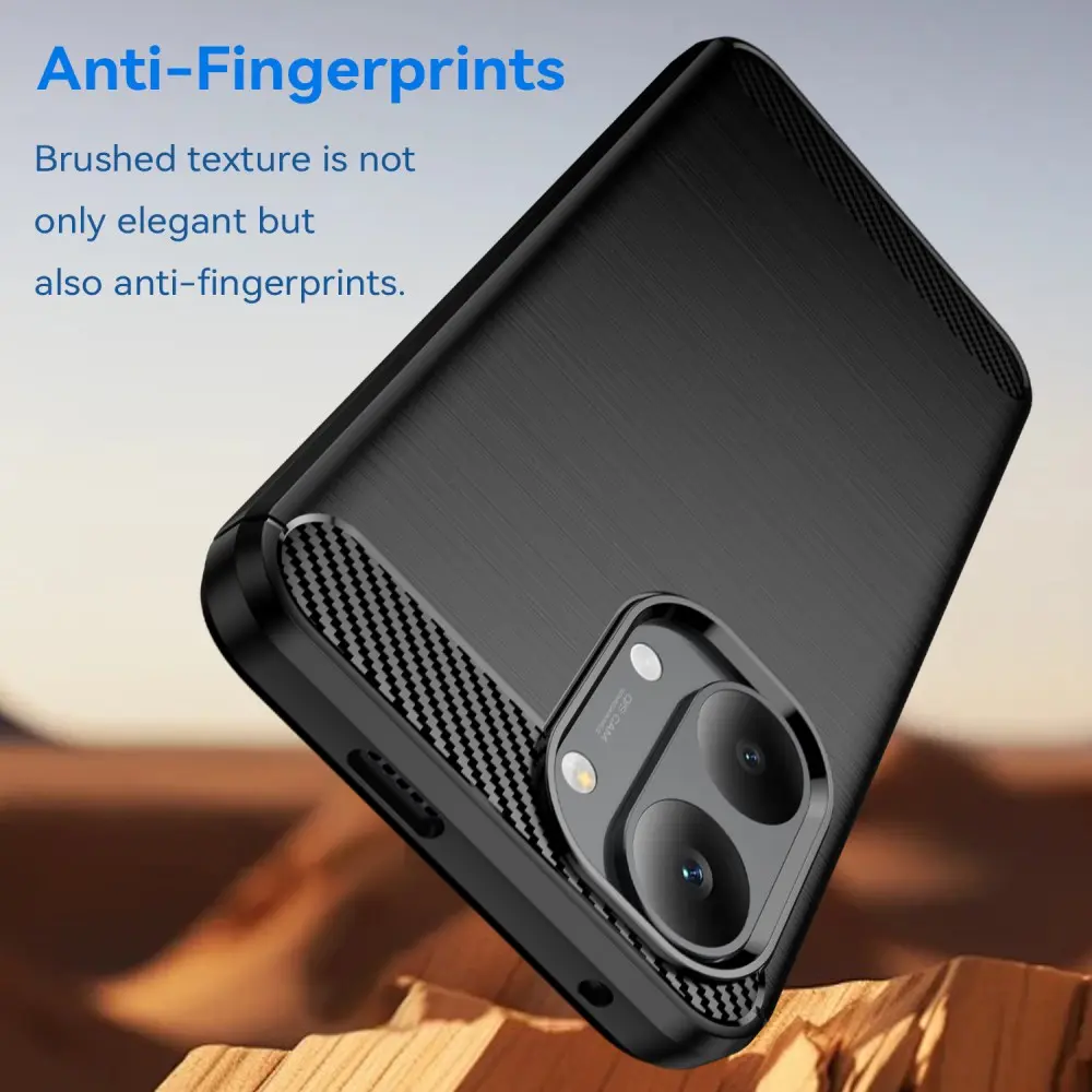 Xiaomi Poco X8 Pro Max Hoesje Geborsteld TPU Flexibele Back Cover Zwart afbeelding 6