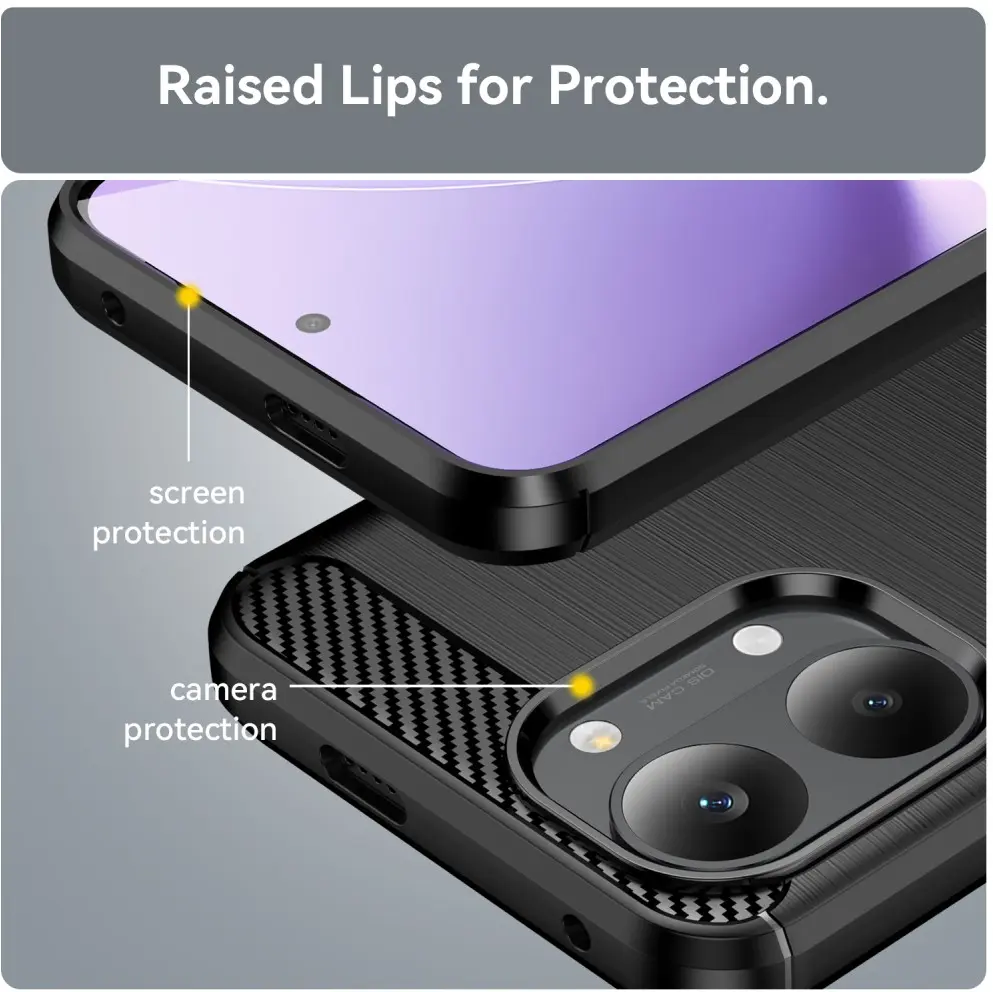 Xiaomi Poco X8 Pro Max Hoesje Geborsteld TPU Flexibele Back Cover Zwart afbeelding 10