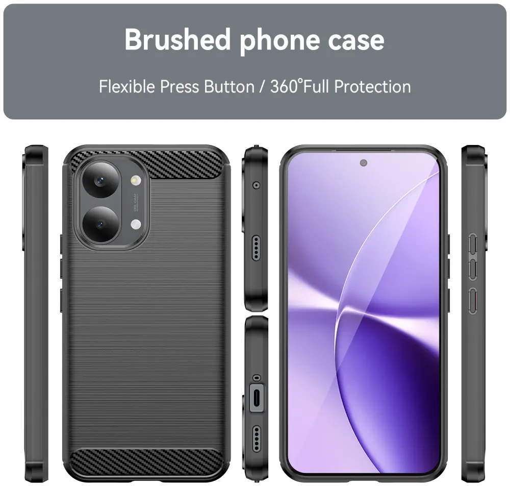 Xiaomi Poco X8 Pro Max Hoesje Geborsteld TPU Flexibele Back Cover Zwart afbeelding 5