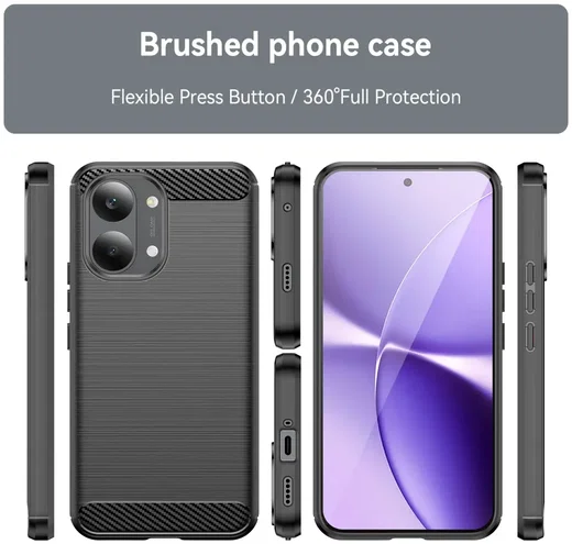Xiaomi Poco X8 Pro Max Hoesje Geborsteld TPU Flexibele Back Cover Zwart afbeelding 5