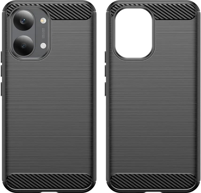 Xiaomi Poco X8 Pro Max Hoesje Geborsteld TPU Flexibele Back Cover Zwart afbeelding 2