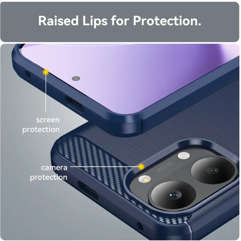 Xiaomi Poco X8 Pro Max Hoesje Geborsteld TPU Flexibele Back Cover Blauw afbeelding 10