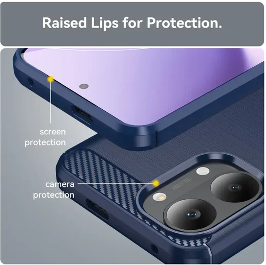 Xiaomi Poco X8 Pro Max Hoesje Geborsteld TPU Flexibele Back Cover Blauw afbeelding 10