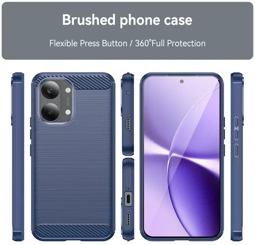 Xiaomi Poco X8 Pro Max Hoesje Geborsteld TPU Flexibele Back Cover Blauw afbeelding 5