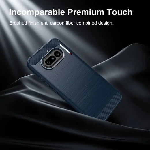 Nothing Phone (4a) Hoesje Geborsteld TPU Flexibele Back Cover Blauw afbeelding 9