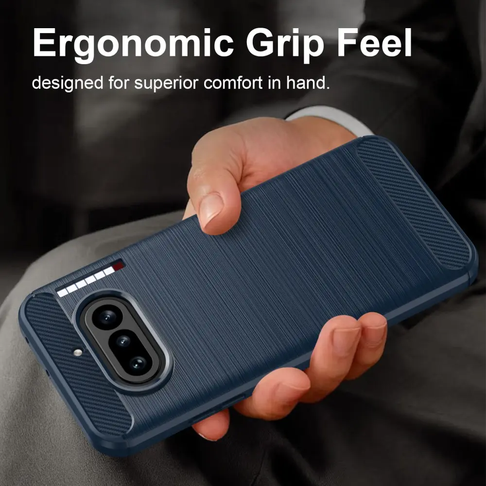 Nothing Phone (4a) Hoesje Geborsteld TPU Flexibele Back Cover Blauw afbeelding 2