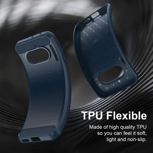 Nothing Phone (4a) Hoesje Geborsteld TPU Flexibele Back Cover Blauw afbeelding 6