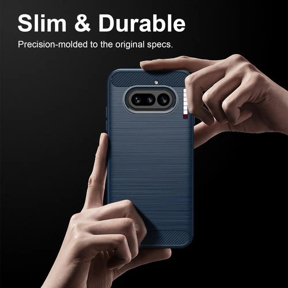 Nothing Phone (4a) Hoesje Geborsteld TPU Flexibele Back Cover Blauw afbeelding 8
