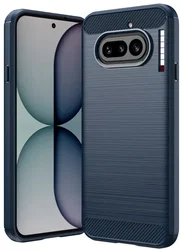 Nothing Phone (4a) Hoesje Geborsteld TPU Flexibele Back Cover Blauw afbeelding