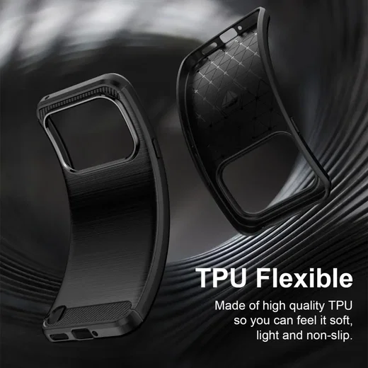 Nothing Phone (4a) Pro Hoesje Geborsteld TPU Flexibele Back Cover Zwart afbeelding 6