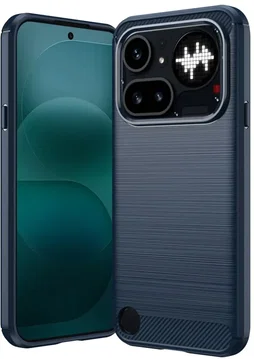 Nothing Phone (4a) Pro Hoesje Geborsteld TPU Flexibele Back Cover Blauw
