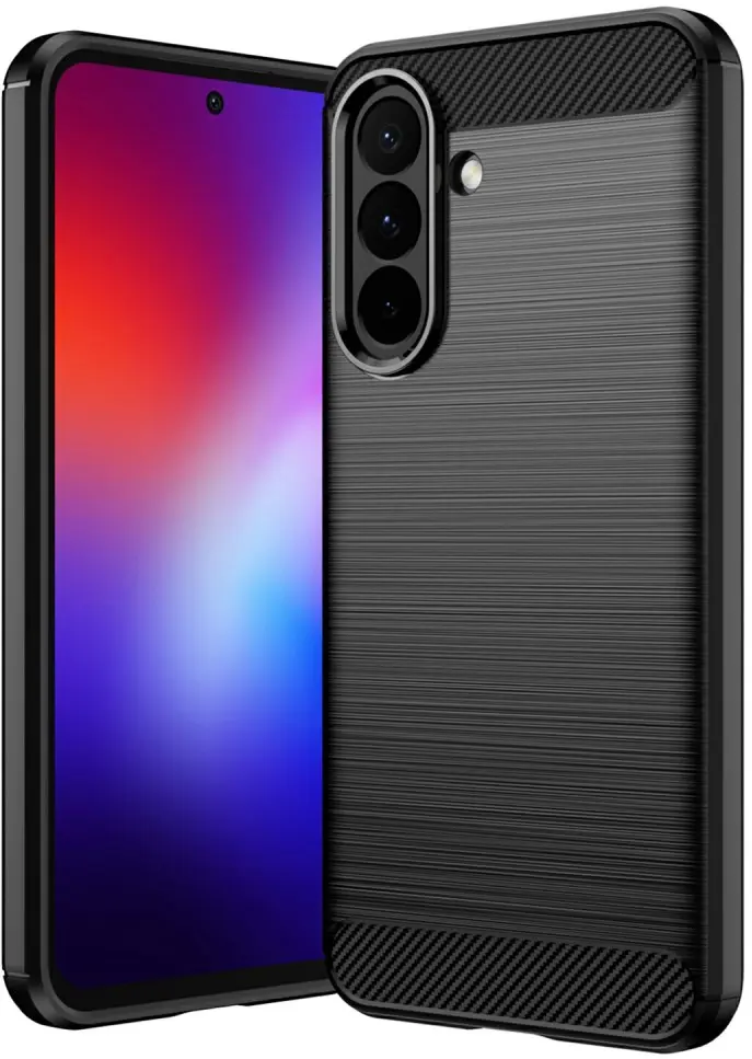 Samsung Galaxy A27 Hoesje Geborsteld TPU Flexibele Back Cover Zwart afbeelding 1