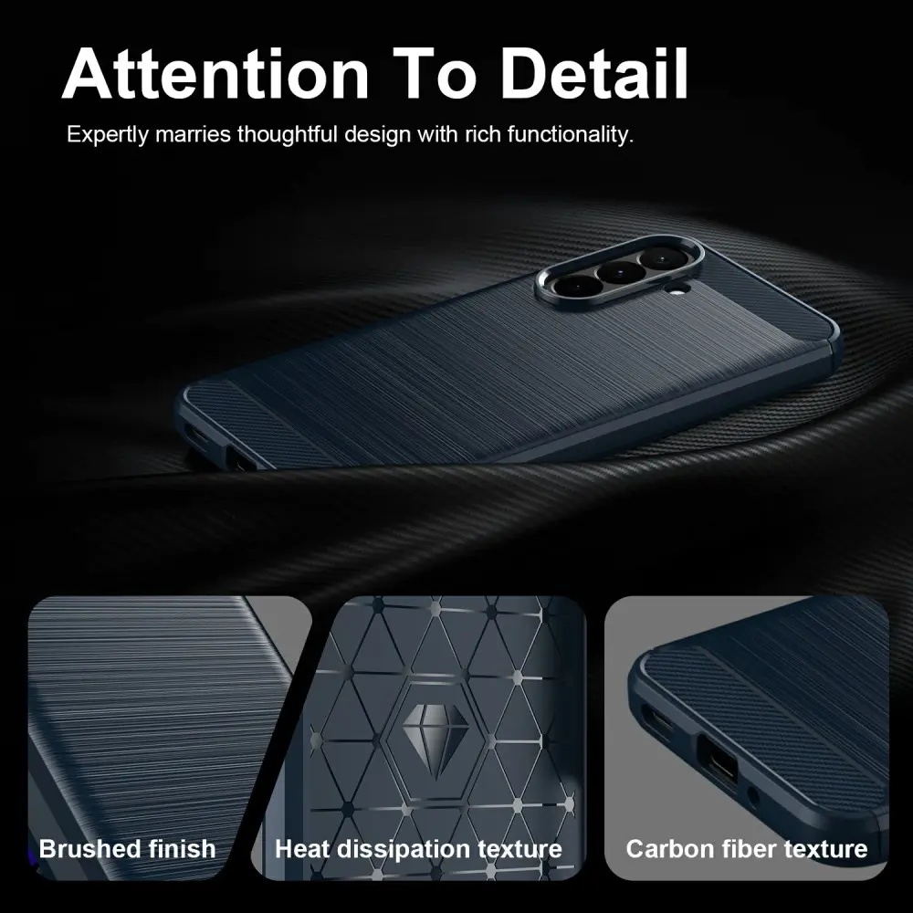 Samsung Galaxy A27 Hoesje Geborsteld TPU Flexibele Back Cover Blauw afbeelding 7