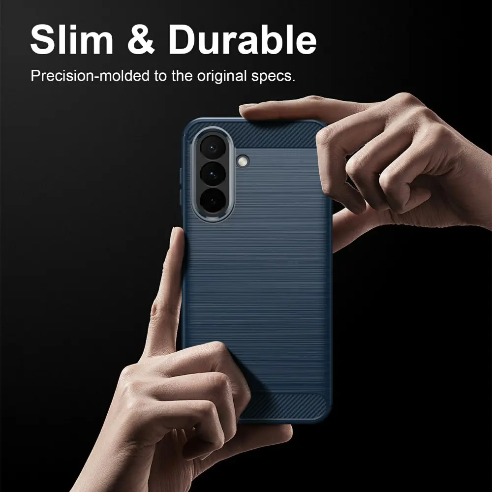 Samsung Galaxy A27 Hoesje Geborsteld TPU Flexibele Back Cover Blauw afbeelding 8