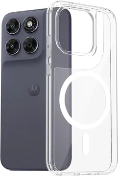 Motorola Moto G67 Hoesje Hard Back Cover met MagSafe Transparant