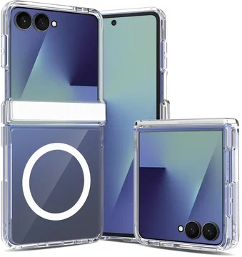 Samsung Galaxy Z Flip 8 Hoesje Hard Back Cover met MagSafe Transparant