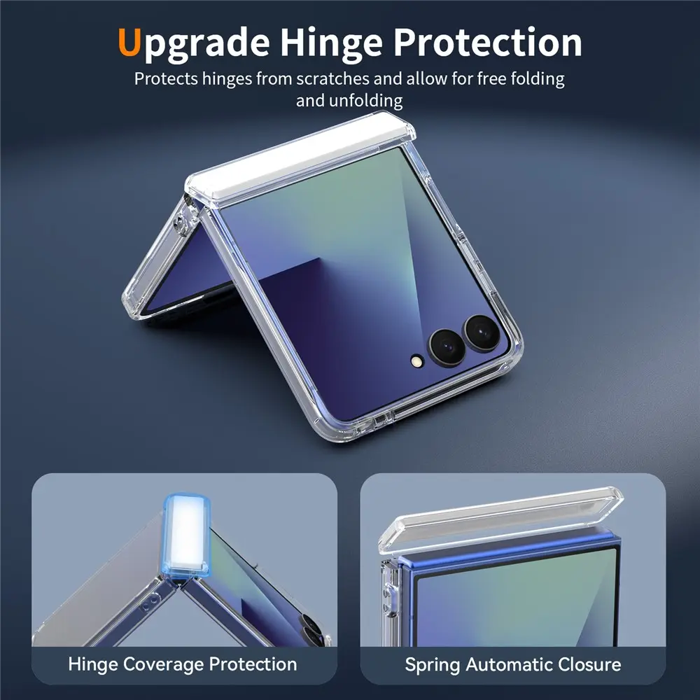 Samsung Galaxy Z Flip 8 Hoesje Hard Back Cover met MagSafe Transparant afbeelding 5