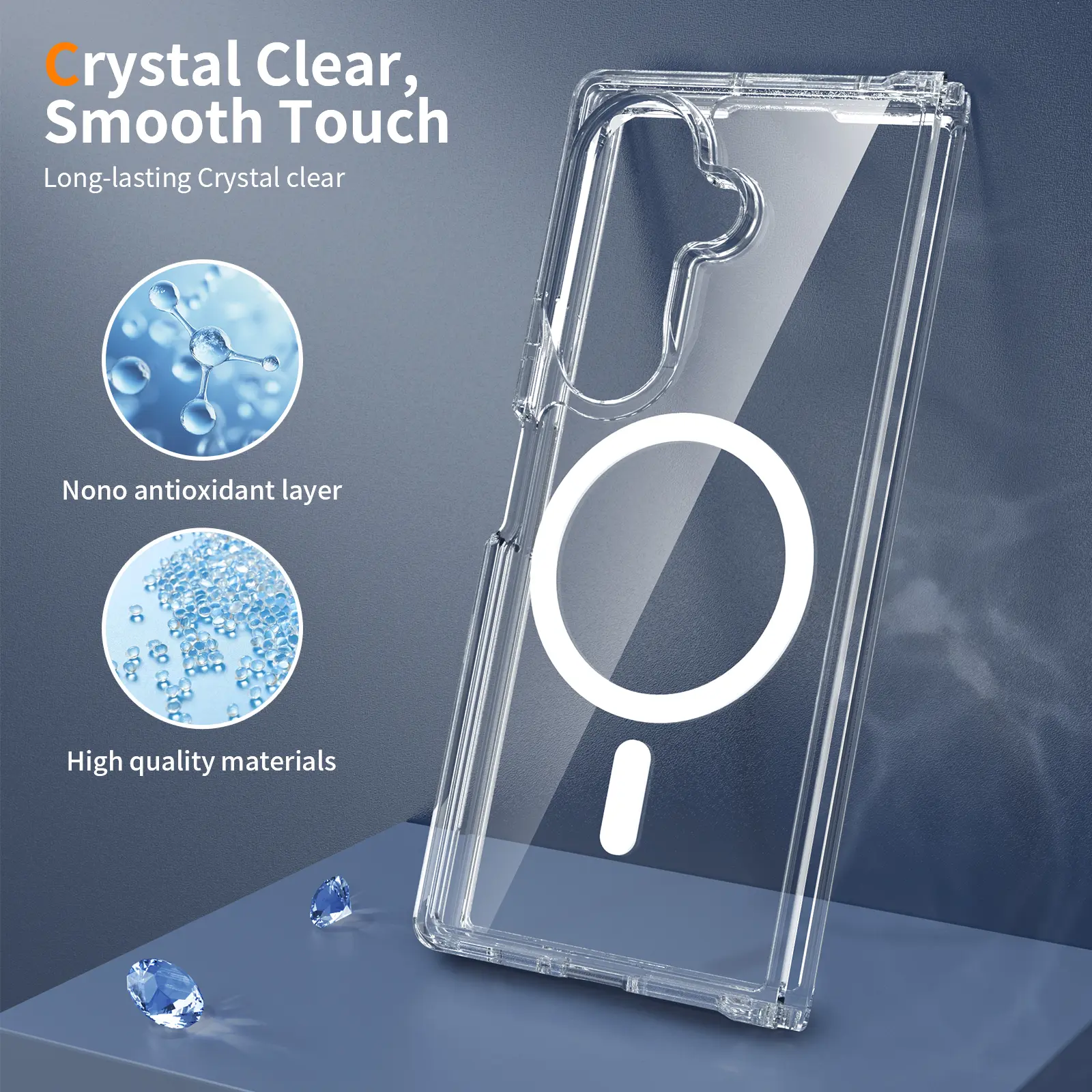 Samsung Galaxy Z Fold 8 Ultra Hoesje Hard Back Cover met MagSafe Transparant afbeelding 8