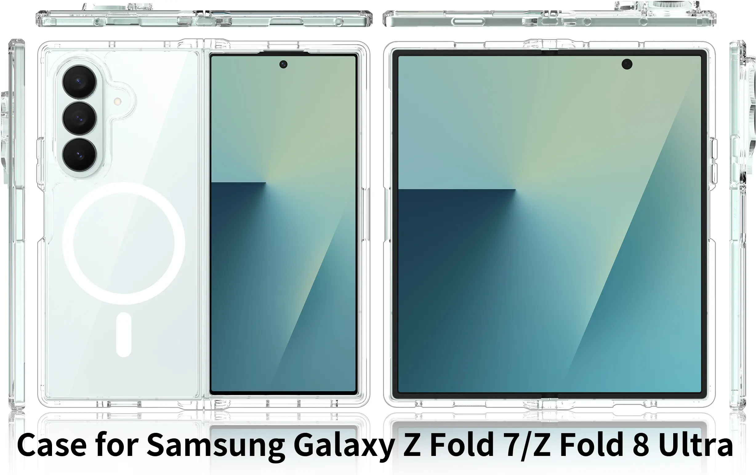 Samsung Galaxy Z Fold 8 Ultra Hoesje Hard Back Cover met MagSafe Transparant afbeelding 10