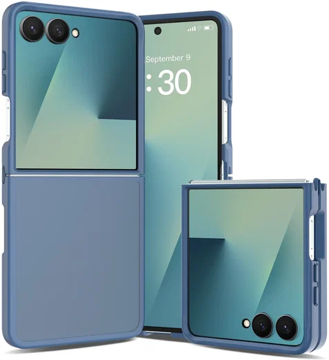 Samsung Galaxy Z Flip 8 Hoesje Back Cover Matte Blauw afbeelding 1
