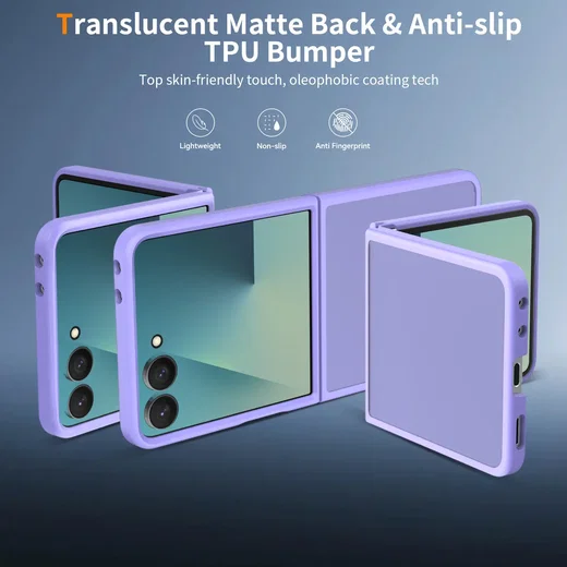 Samsung Galaxy Z Flip 8 Hoesje Back Cover Matte Paars afbeelding 2
