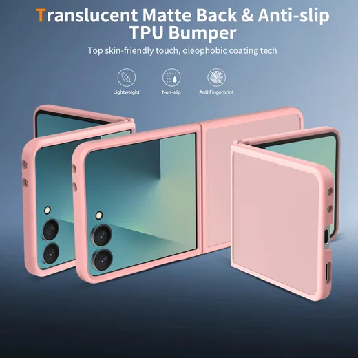 Samsung Galaxy Z Flip 8 Hoesje Back Cover Matte Roze afbeelding 2