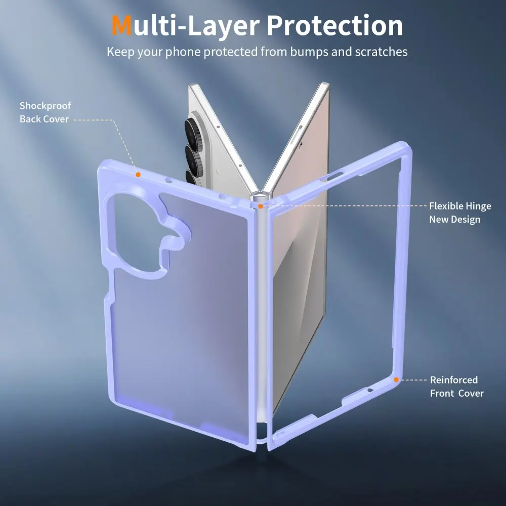 Samsung Galaxy Z Fold 8 Ultra Hoesje Back Cover Matte Paars afbeelding 3