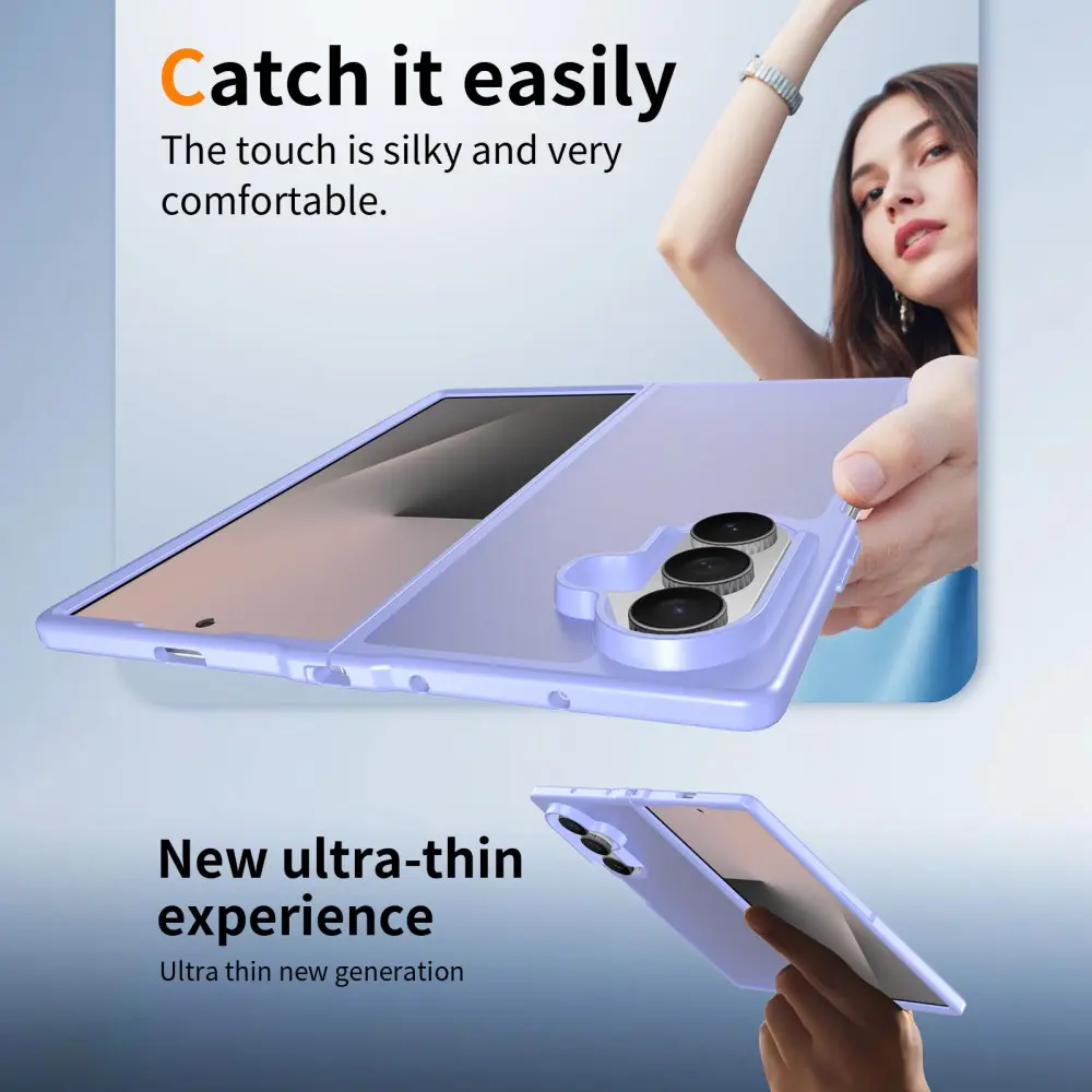 Samsung Galaxy Z Fold 8 Ultra Hoesje Back Cover Matte Paars afbeelding 5