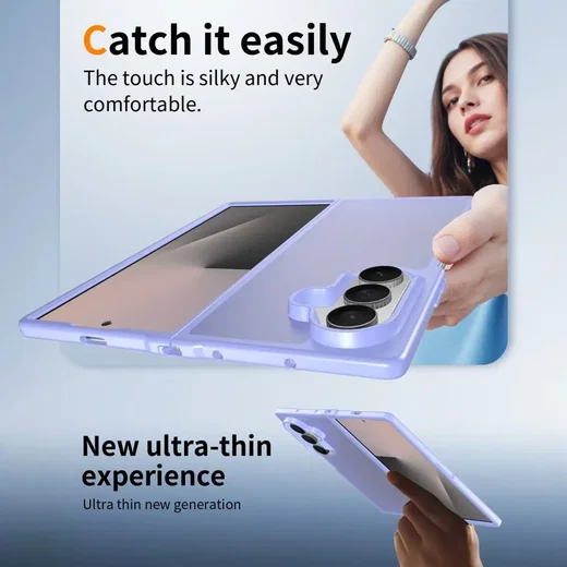 Samsung Galaxy Z Fold 8 Ultra Hoesje Back Cover Matte Paars afbeelding 5