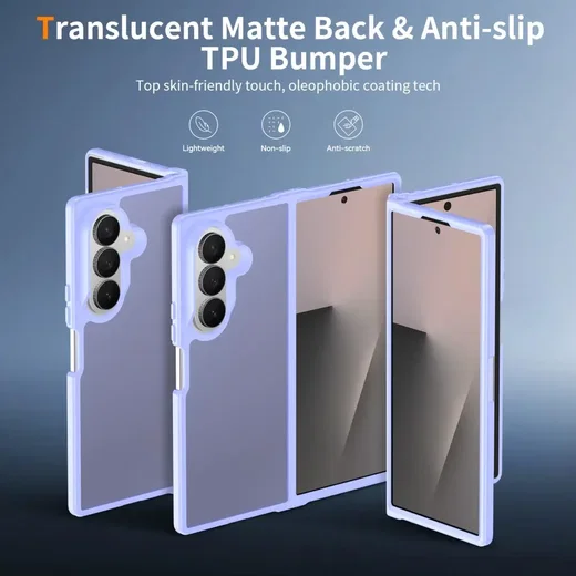 Samsung Galaxy Z Fold 8 Ultra Hoesje Back Cover Matte Paars afbeelding 2