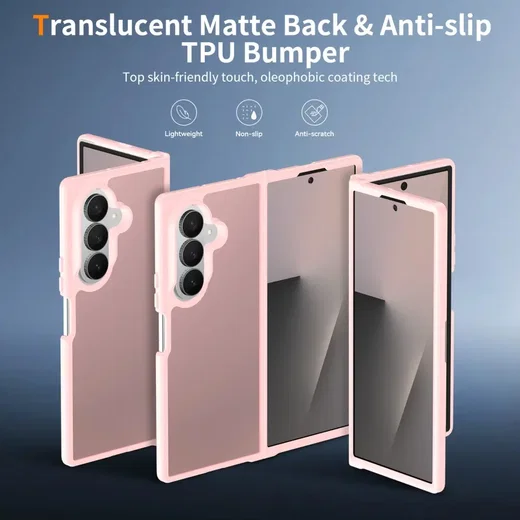 Samsung Galaxy Z Fold 8 Ultra Hoesje Back Cover Matte Roze afbeelding 2