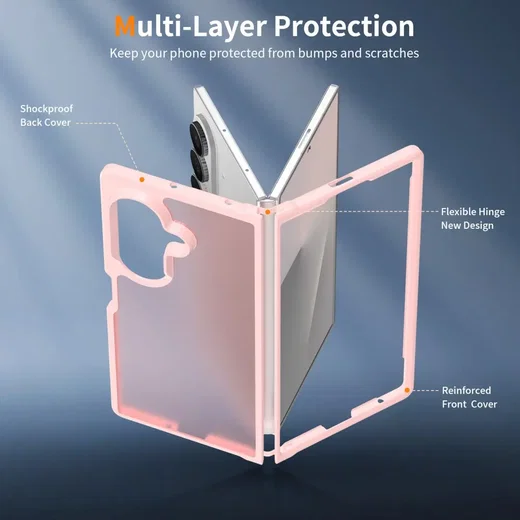 Samsung Galaxy Z Fold 8 Ultra Hoesje Back Cover Matte Roze afbeelding 3