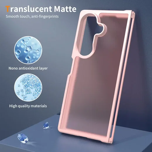 Samsung Galaxy Z Fold 8 Ultra Hoesje Back Cover Matte Roze afbeelding 4
