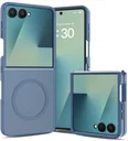 Samsung Galaxy Z Flip 8 Hybrid Hoesje met MagSafe Back Cover Matte Blauw